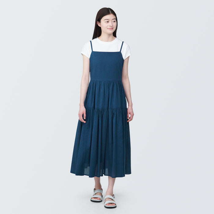 Sukienka Damskie Muji High Twisted Veil Camisole Niebieskie | YB6K1R17R