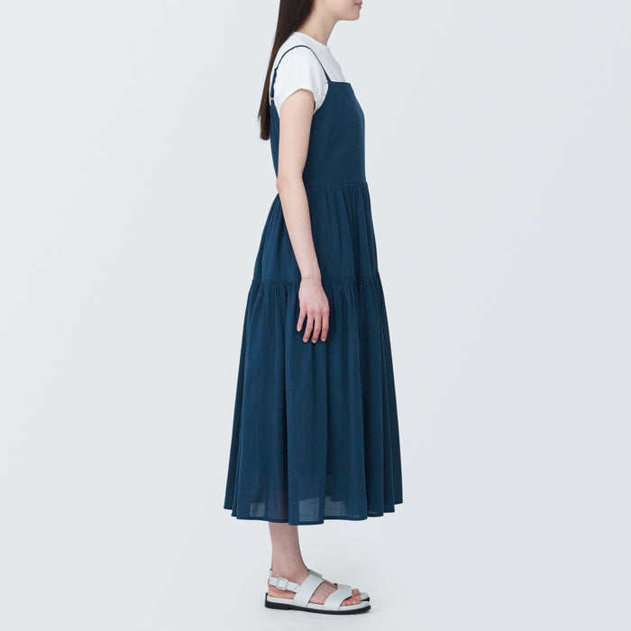 Sukienka Damskie Muji High Twisted Veil Camisole Niebieskie | YB6K1R17R