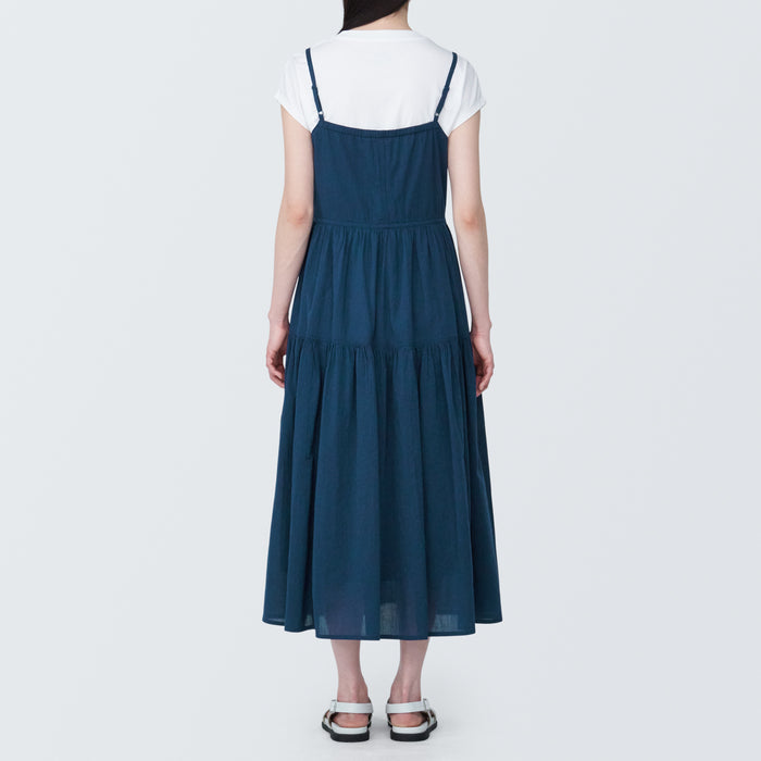 Sukienka Damskie Muji High Twisted Veil Camisole Niebieskie | YB6K1R17R