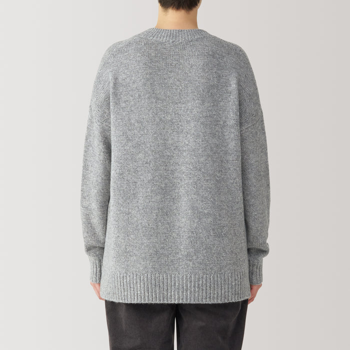 Swetry Damskie Muji Yak Wool Blend V-Neck Szare | EL8G9I34S