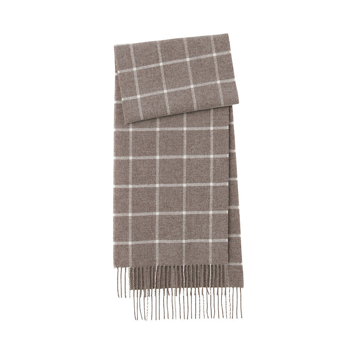 Szalik Damskie Muji Wool Woven - Pattern 30x180cm Szare | RH0C3Z35Y