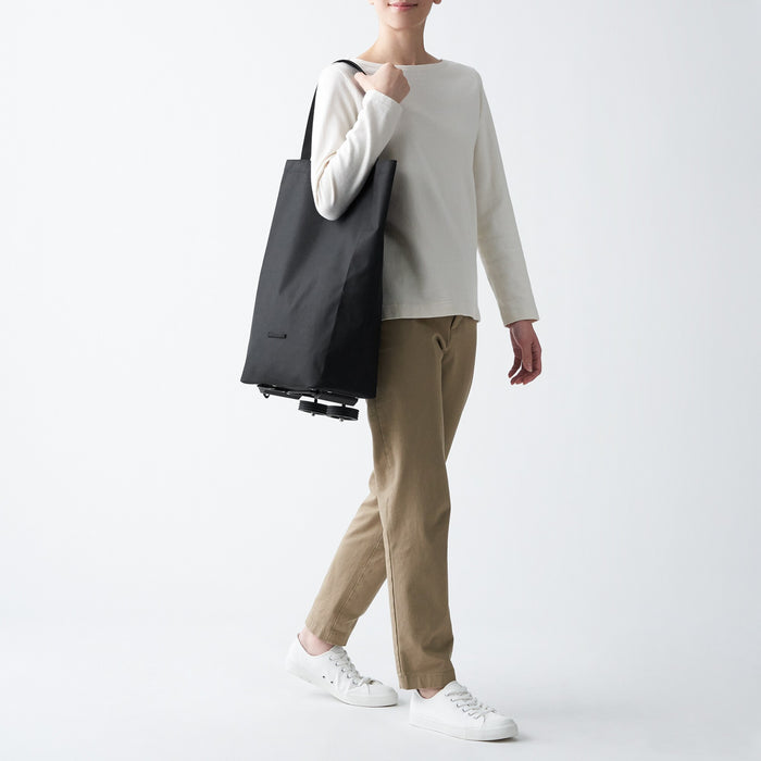 Torby Tote Damskie Muji Collapsible Shopping Cart Czarne | GL9Z8I99H